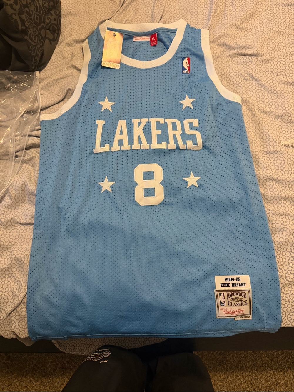 Mitchell & Ness Lakers #8 Hardwood Classics Light Blue Jersey